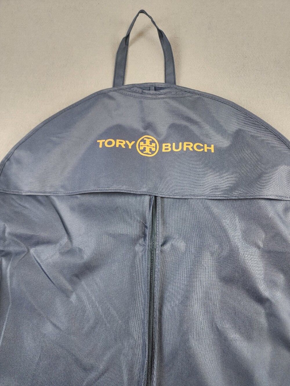 Tory Burch Navy Blue Logo Garment Cover Bag Zip Handles Logo Preppy Travel